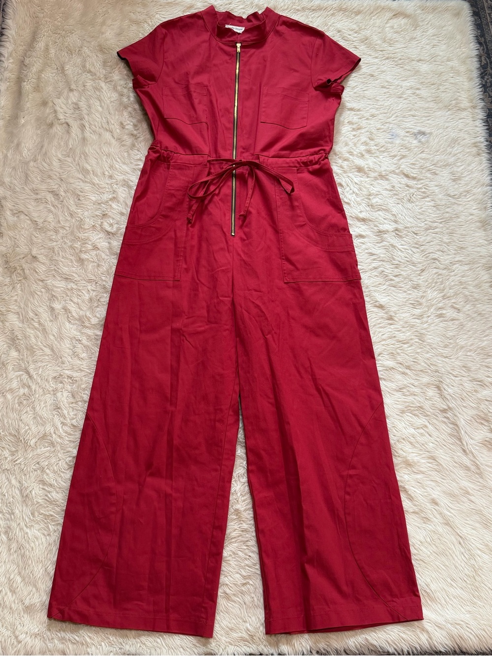 Jennifer Glasgow Anath Jumpsuit in Red - Size XL